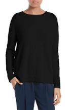 Women's Vince Crossover Tie Back Cashmere & Cotton Sweater - Black