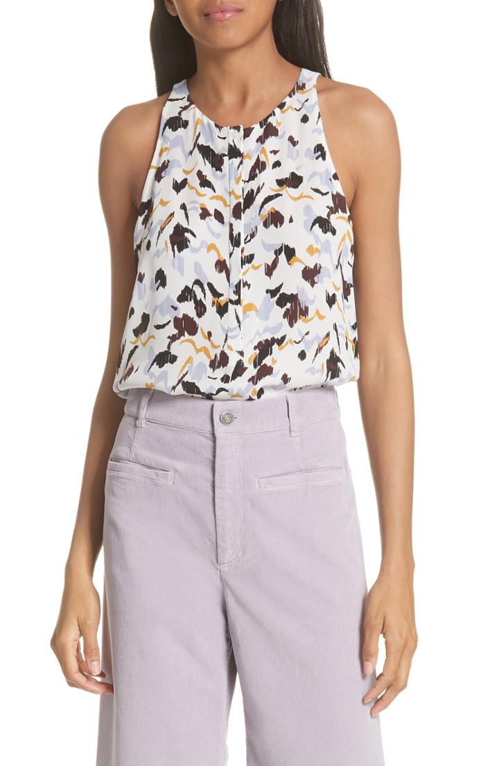 Women's A.l.c. Lennox Print Silk Top