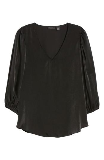 Women's Halogen Blouson Sleeve Crepe Blouse, Size - Black