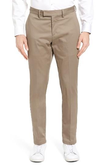 Men's Calibrate Slim Fit Sateen Chinos X 34 - Brown