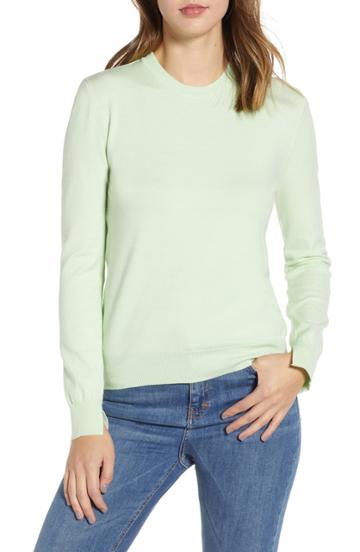 Women's Prima Notch Sleeve Crewneck Sweater - Green