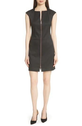 Women's Ted Baker London Zip Front A-line Dress - Black