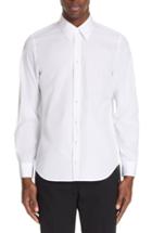 Men's Helmut Lang Logo Back Long Sleeve Woven Shirt - White