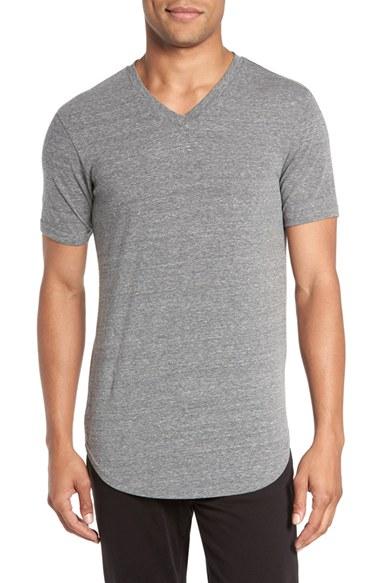 Men's Goodlife Scalloped Hem V-neck T-shirt - Grey