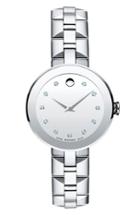 Women's Movado 'sapphire' Diamond Index Bracelet Watch, 28mm
