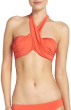 Women's Seafolly Wrap Underwire Bandeau Bikini Top Us / 10 Au - Orange