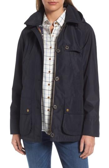 Women's Barbour 'wytherstone' Waterproof Rain Jacket Us / 12 Uk - Blue