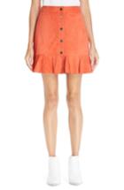 Women's Ganni Salvia Suede Skirt Us / 34 Eu - Orange
