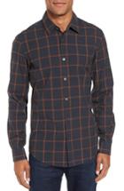 Men's Boss Lukas Check Sport Shirt, Size - Brown