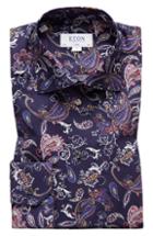 Men's Eton Slim Fit Paisley Dress Shirt - Blue