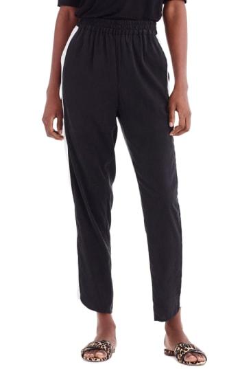 Women's Universal Standard For J.crew Inset Stripe Pants - Black