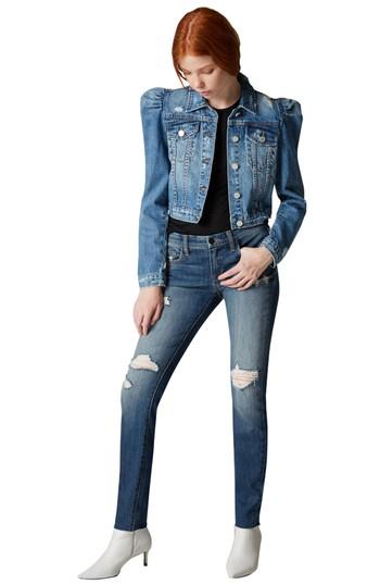 Women's Blanknyc Crop Puff Shoulder Denim Jacket