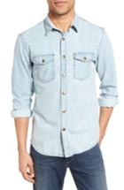 Men's Billy Reid Selvedge Denim Shirt, Size - Blue