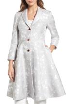 Women's Ted Baker London Jacquard Fit & Flare Coat - Grey