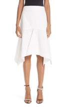 Women's Calvin Klein 205w39nyc Sharkbite Hem Cotton Gabardine Skirt Us / 36 It - White