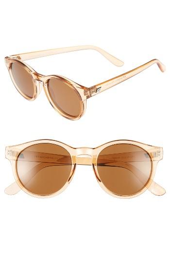 Women's Le Specs Hey Macarena 51mm Polarized Retro Sunglasses - Blonde