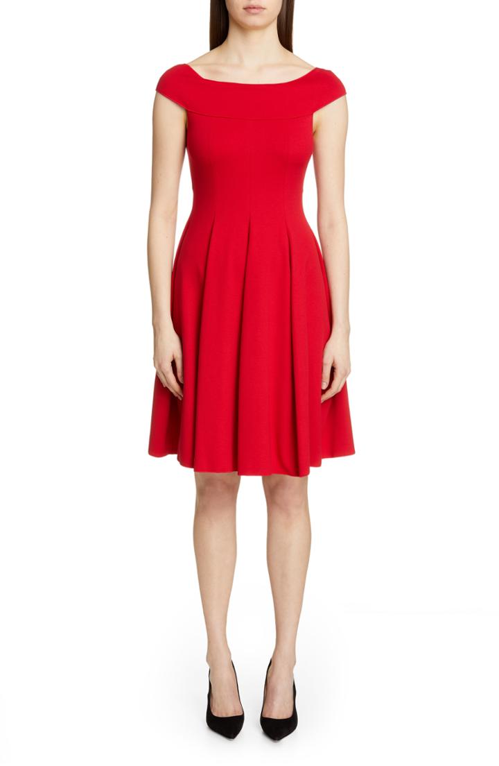 Women's Emporio Armani Off The Shoulder A-line Dress Us / 38 It - Red