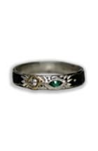 Women's Franny E Jewelry Diamond & Emerald Stacker Ring