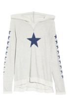 Women's Hard Tail Star Print Hoodie - Grey