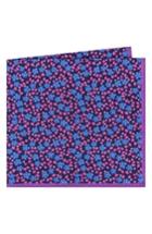 Men's Ted Baker London Carnaby Floral Cotton Pocket Square, Size - Blue