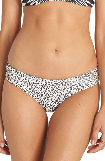 Women's Billabong Wild Bound Reversible Bikini Bottoms - Black
