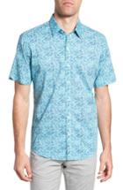 Men's Zachary Prell Kincaid Scribble Print Sport Shirt - Blue/green