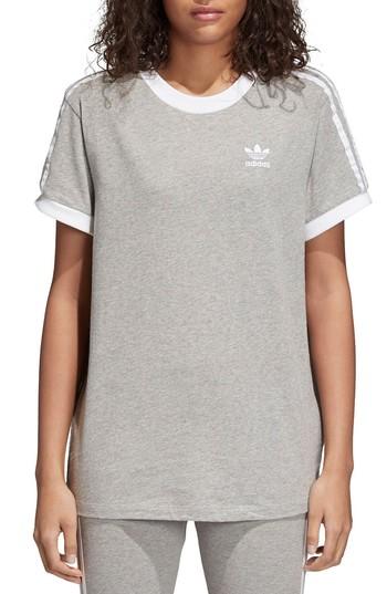 Women's Adidas Originals 3-stripes Tee - Grey
