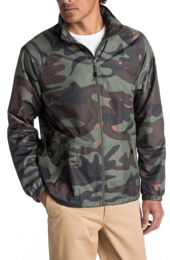 Men's Quiksilver Waterman Collection Shell Shock Camo Water-repellent Windbreaker - Green