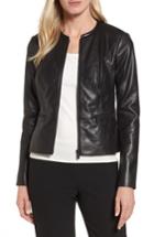 Women's Emerson Rose Leather Jacket, Size - Black