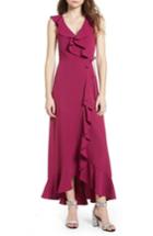 Women's Leith Ruffle Wrap Maxi Dress - Purple