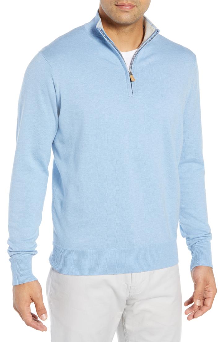 Men's Peter Millar Crown Quarter Zip Sweater - None