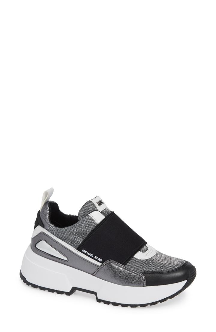 Women's Michael Michael Kors Cosmo Sneaker .5 M - Metallic