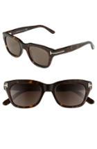 Women's Tom Ford Retro Inspired 50mm Sunglasses - Dark Havana/ Green