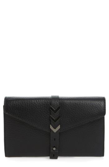 Women's Mackage Atlas Leather Envelope Wallet - Black