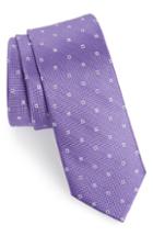 Men's 1901 Mawbly Mini Skinny Silk Tie, Size - Purple
