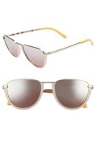 Women's Burberry Trench 54mm Aviator Sunglasses - Gold/ Pink Mirror