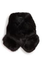 Women's Halogen Faux Fur Scarf, Size - Black