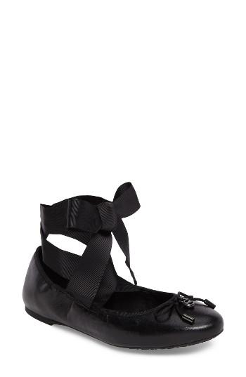 Women's Michael Michael Kors Myles Ballet Flat .5 M - Black