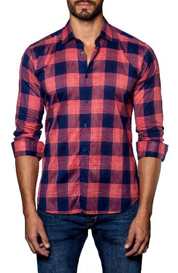 Men's Jared Lang Plaid Sport Shirt - Red