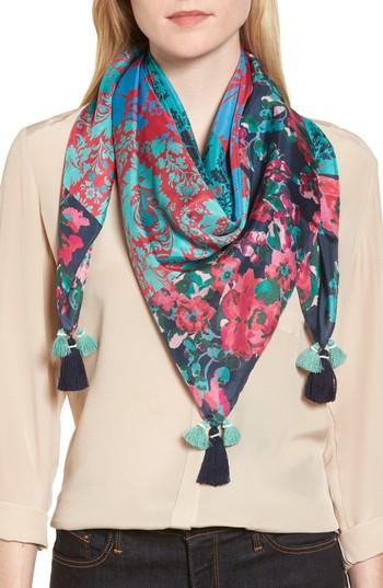 Women's Nordstrom Print Square Silk Scarf