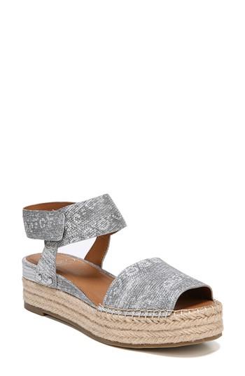 Women's Sarto By Franco Sarto Oak Platform Wedge Espadrille M - Metallic