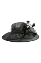 Women's Nordstrom Feathered Sinamay Hat - Black
