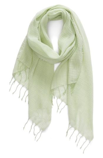Women's Eileen Fisher Woven Scarf, Size - Green