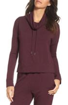 Women's Ugg Funnel Neck Crop Sweatshirt - Burgundy