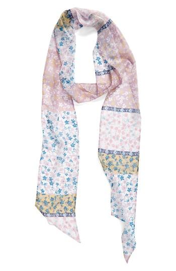 Women's Hinge Bountiful Blooms Skinny Scarf, Size - Pink