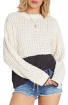 Women's Billabong Block Party Colorblock Sweater - Black