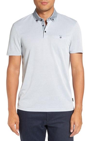 Men's Ted Baker London Woven Collar Polo