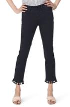 Women's Nydj Sheri Tassel Hem Ankle Jeans - Black