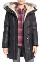 Women's Soia & Kyo Down Parka With Faux Shearling And Genuine Coyote Fur Trim