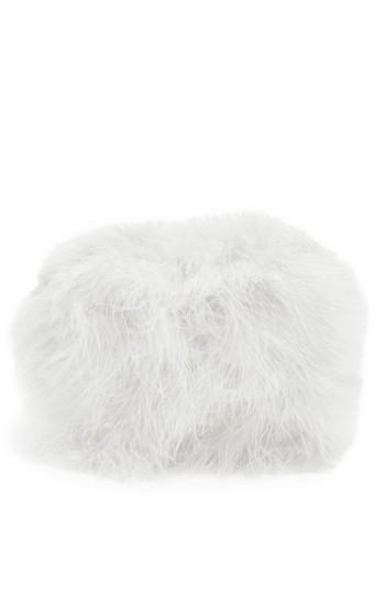 Topshop Riga Feather Crossbody Bag - White